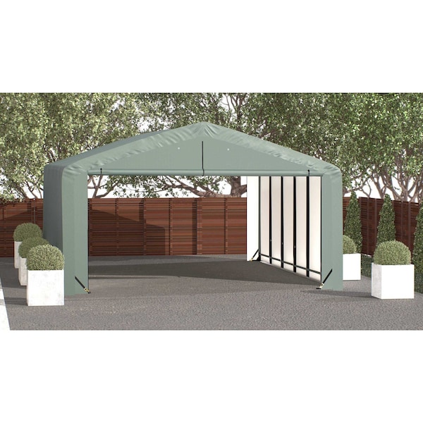 Shelterlogic ShelterTube Wind and Snow-Load Rated Garage, 20x27x10 Green SQAADD0104C02002710 - main